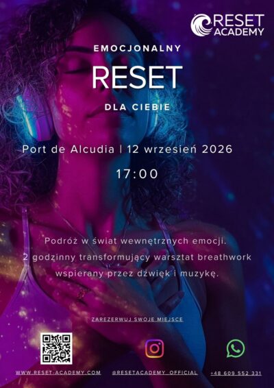 Emocjonalny Reset. Dla Ciebie. 12 Września Alcudia 17:00