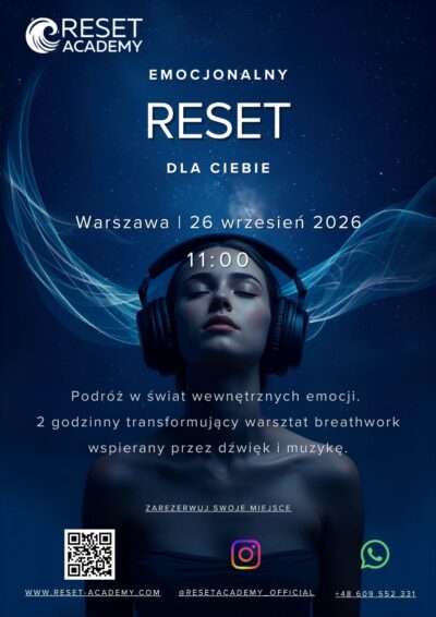 Emocjonalny Reset. Dla Ciebie. 26 Września Warszawa 11:00